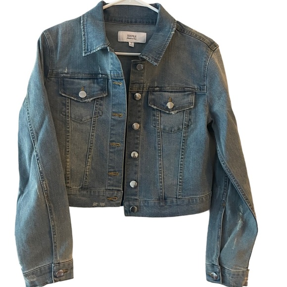 TEXTILE Distressed Denim Jacket - Picture 5 of 5